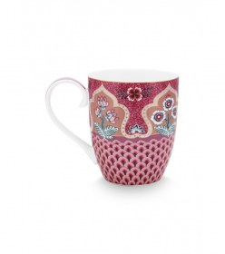 mug-xl-flower-festival-scallop-deco-dark-pink-450ml 2